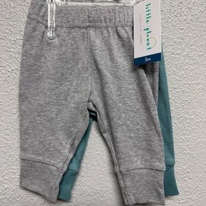 Little Planet 2pc. Pants Gray & Blue/Green